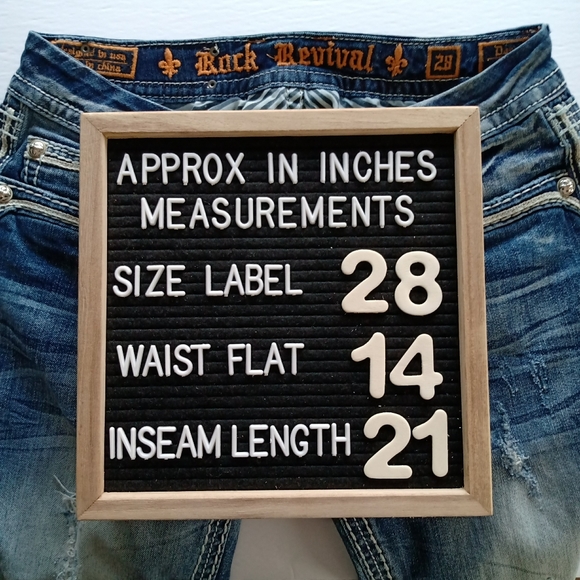 🔥SOLD🔥 ROCK REVIVAL Distressed CAPRI Size 28 - Picture 10 of 10